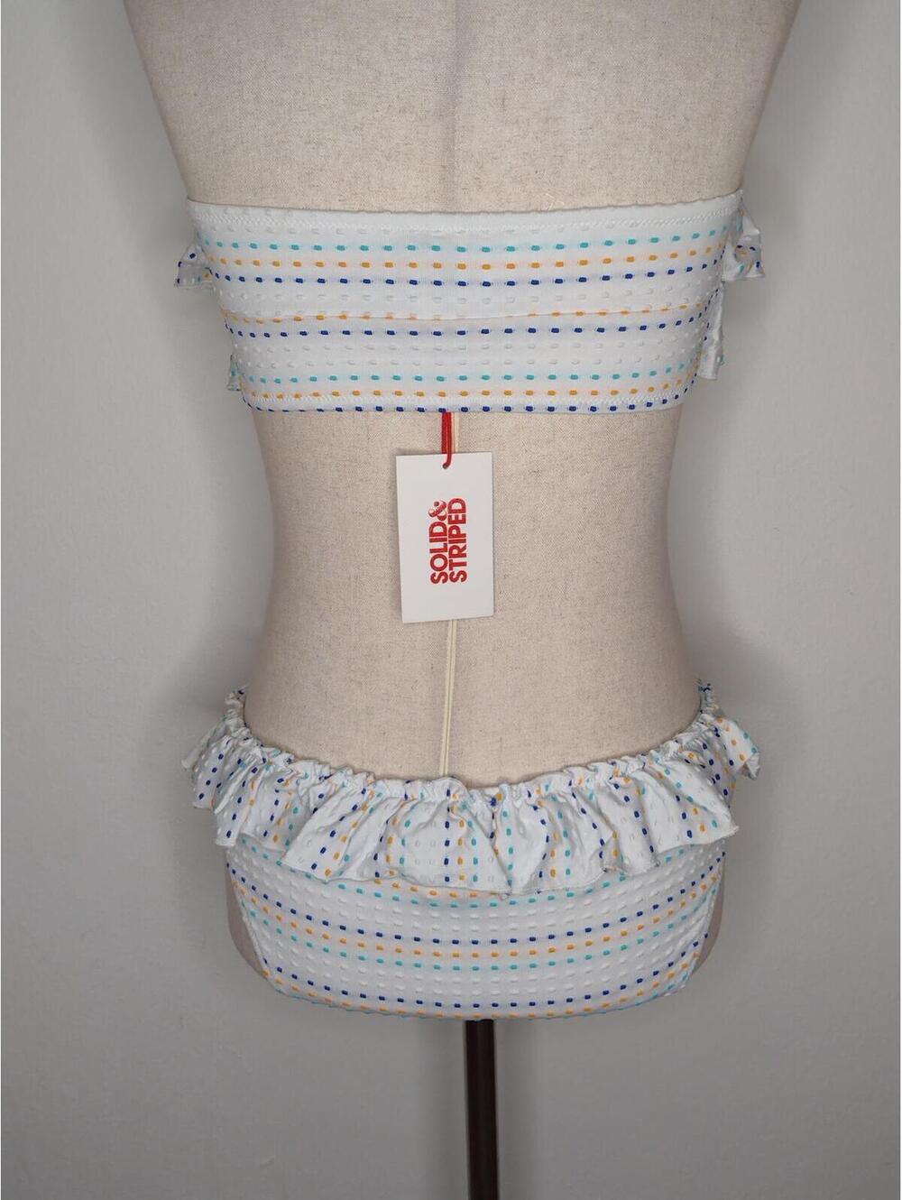 NWT Solid & Striped Women's White Babydot/The Kaia Two Piece Bikini Size Medium - Picture 7 of 14